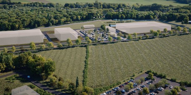 Vue de la future plateforme industrielle de Jimmy au Creusot (Saône-et-Loire)