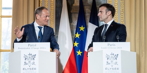 Donald Tusk et Emmanuel Macron lords d'une précédente rencontre à Paris (photo d'archives).