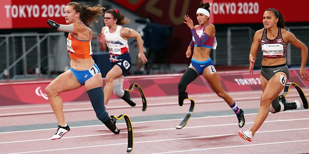 Finale du 100 mètres féminin des Jeux paralympiques de Tokyo, le 3 septembre 2021.