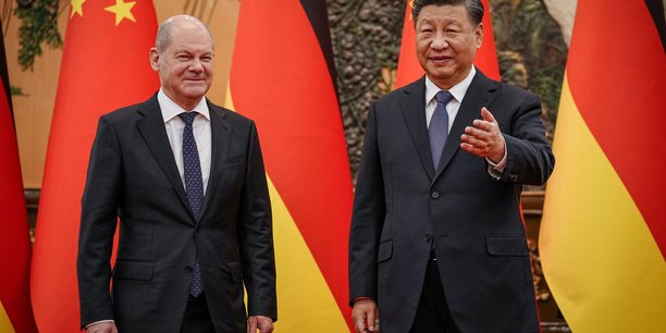 Le chancelier allemand scholz lors d'une visite en chine[reuters.com]