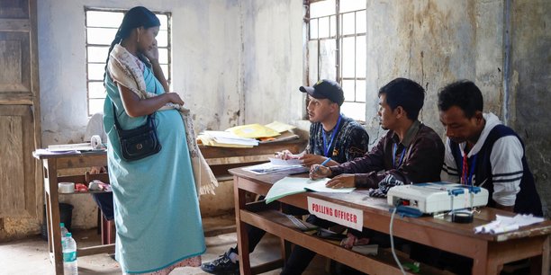 Bureau de vote dans le village de nongriat, a shillong, dans l'etat de meghalaya, nord-est de l'inde[reuters.com]