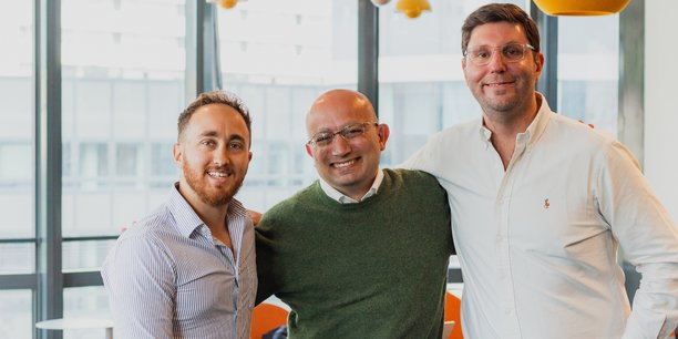 Luigi Lenguito (au centre) et les Argentins Luciano Allegro et Sebastian Cesario ont créé la startup BforeAI à Lunel (Hérault) fin 2020.