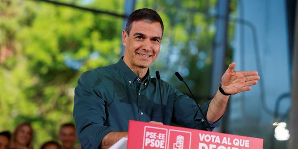 Le premier ministre espagnol pedro sanchez s'adressant a une reunion du parti socialiste basque[reuters.com]