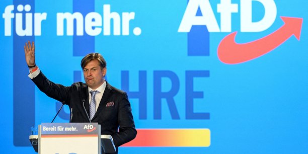 Maximilian krah devant l'assemblee electorale europeenne 2023 de l'alternative pour l'allemagne (afd)[reuters.com]