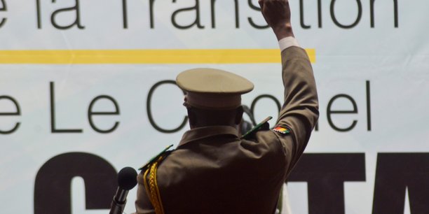 Le colonel assimi goita lors de sa ceremonie d'investiture a bamako en 2021.[reuters.com]