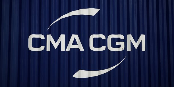 Logo de la compagnie maritime cma-cgm sur un conteneur a montoir-de-bretagne[reuters.com]