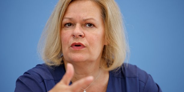 La ministre allemande de l'interieur, nancy faeser, lors d'une presentation a berlin[reuters.com]