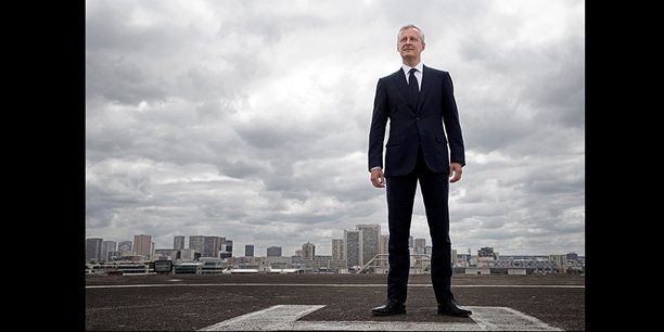 Bruno Le Maire sur l’héliport de Bercy le 30 mai 2017, quelques jours après sa nomination.