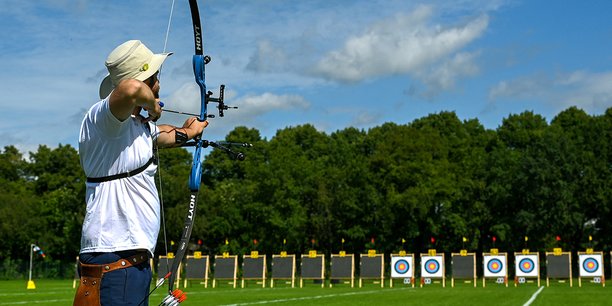 Jean-Charles Valladont en 2023 aux championnats du monde de tir à l’arc à Berlin.