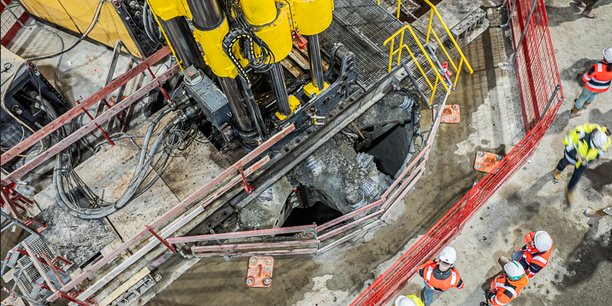 Près de 37,3 kilomètres de galeries ont aujourd'hui été creusés sur les 164 kilomètres prévus au total pour l'ouvrage, long de 57,5 kilomètres entre la France et l'Italie. ©MOUREAUX/TELT.