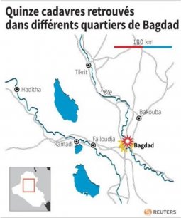 Quinze cadavres retrouvés dans différents quartiers de Bagdad[reuters.com]