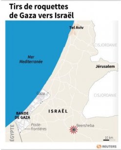 Trois roquettes tirées depuis la bande de Gaza[reuters.com]