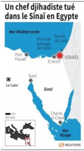 Un chef djihadiste tué en Egypte dans le Sinaï[reuters.com]