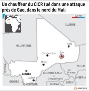 Un chauffeur du cicr tue dans une attaque pres de gao, dans le nord du mali[reuters.com]