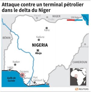 Attaque contre un terminal petrolier dans le delta du niger[reuters.com]