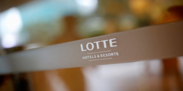 The logo of lotte hotel is seen at a lotte hotel in seoul[reuters.com]