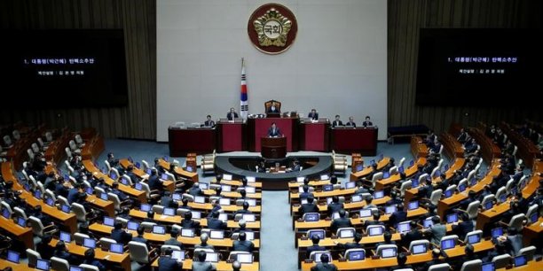 La destitution de la presidente sud-coreen park geun-hye votee par le parlement[reuters.com]