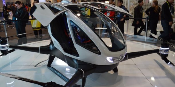 Le drone Ehang 184 au salon CES de Las Vegas en 2016.