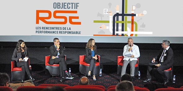 Aurélie Armand (Kaliop), Christophe Rey (APF 34), Caroline Cazi (Montpellier Business School), Bernard Augé (Coop de France-LR et CIVL), et Anthony Rey (Objectif LR).