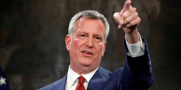le maire de New York Bill de Blasio affiche ses ambitions climatiques