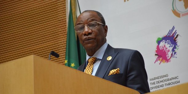 Alpha Condé, président de la Guinée et président en exercice de l'Union africaine.