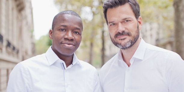 Polytechnicien, né au Sénégal, Tidjane Dème (à gauche) a dirigé Google en Afrique francophone avant de rejoindre Partech en 2016 afin de créer un fonds consacré aux startups africaines, qu'il co-dirige avec Cyril Collon (à droite), qui a travaillé dans la tech et les télécoms sur les marchés africains..