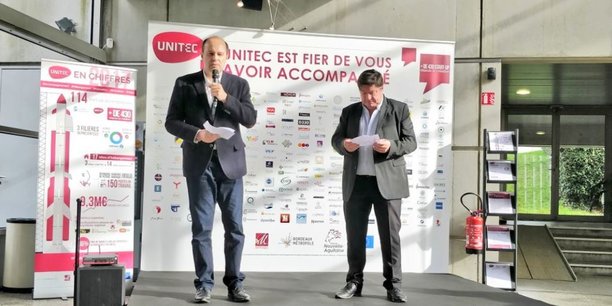 Stéphane Rochon et Didier Roux, respectivement directeur général et président d'Unitec