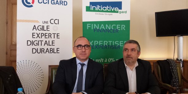 E. Giraudier (CCI 30) et V. Vinot (Initiative Gard)