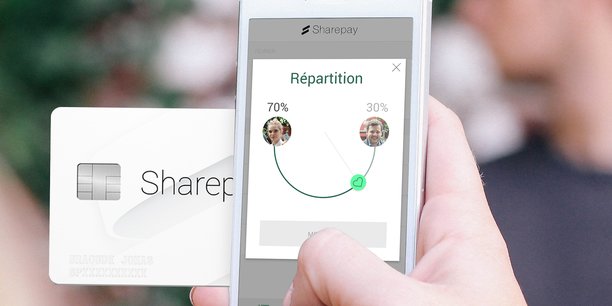 L'appli de Sharepay permet de répartir une dépense en temps réel entre plusieurs personnes (couple, groupe d'amis, colocataires). L'abonnement au service est facturé 4,90 euros par mois. Linxo va intégrer ses technologies de cartes intelligentes à son offre d'agrégation de comptes bancaires.