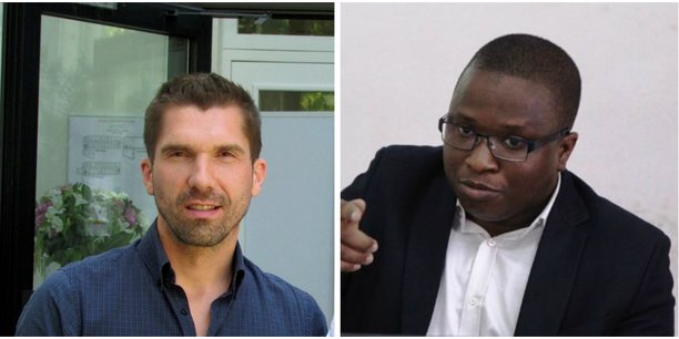 A droite, Youssouf Ballo, fondateur de Legafrik et à gauche Pierre Aïdan, co-fondateur de Legaltech.