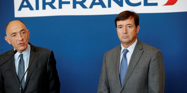 Jean-Marc Janaillac, PDG d'Air France-KLM et Président d'Air France et Franck Terner, directeur général d'Air France