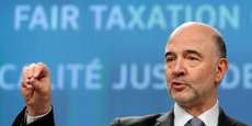 Pierre Moscovici, commissaire européen aux Affaires économiques, à Bruxelles le 21 mars 2018 lors de la présentation du projet de taxation des entreprises numériques.