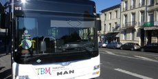 Un des bus MAN de la flotte de TBM (Transports Bordeaux Métropole) opérés par Kéolis Bordeaux et préparés par Parot.