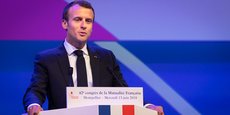 Emmanuel Macron, lors du 42e congrès de la Mutualité française à Montpellier, le 13 juin 2018.