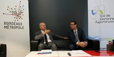 Alain Juppé, le président de Bordeaux Métropole, et Daniel Benquet, le président de Val de Garonne Agglomération, se sont rencontrés vendredi 13 juillet.