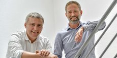 Grégory Verdon, directeur de Soditel, et Cédric Moncoqut, gérant de Cap Info, les deux nouveaux co-présidents du Centre des jeunes dirigeants Bordeaux.