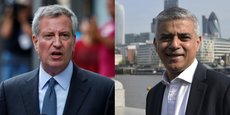 Les maires de New York et Londres lancent un appel au désinvestissement des énergies fossiles (de gauche à droite Bill de Blasio et Sadiq Khan.
