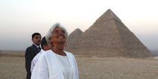 Christine Lagarde, directrice générale du FMI, lors d'une visite en Egypte.
