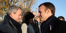 Xavier Bertrand et Emmanuel Macron, le 8 novembre.