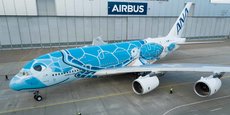 Sortie d'usine à Hambourg ce jeudi 13 décembre 2018 du premier des trois A380 commandés par ANA