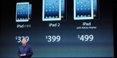 Phil Schiller dévoilant mardi la nouvelle gamme d'iPad dont le mini. Copyright Reuters