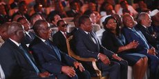 Le président togolais Faure Gnassingbé (3e à partir de la gauche), lundi 4 mars 2019, à la cérémonie officielle de lancement de la tournée du Programme national de développement (PND Tour).