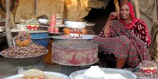 Un marché traditionnel à Kalait,entre les villes d'Abéché (deuxième ville du pays) et Fada au nord-est du Tchad.