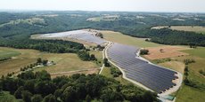 Centrale solaire au sol d'Essendiéras (Dordogne) développée par CVE