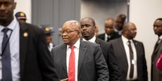 Lancien président sud-africain Jacob Zuma à son arrivée, ce lundi 15 juillet à Johannesburg, devant les membres de la commission d'enquête Zondo pour des faits présumés de corruption durant son mandant.