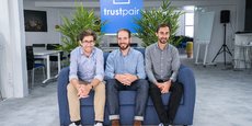 Les trois cofondateurs de Trustpair : Baptiste Collot, Alexandre Gillier et Simon Elcham.