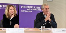 S. Jannin et P. Saurel, vice-présidente et président de la Métropole, dévoile les grandes orientations du prochain Plan Climat