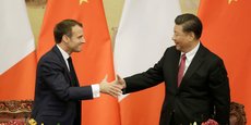 Emmanuel Macron compte renforcer et équilibrer les liens économiques entre la France et la Chine (photo de la visite d'Emmanuel Macron à Pekin le 6 novembre 2019)