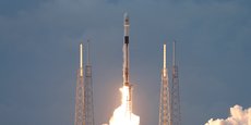 Photo d'archive datée du 6 août 2019. SpaceX utilise ses propres Falcon 9, qui sont réutilisables.