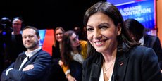 Anne Hidalgo lors d'un débat organisé par LCI entre 7 des 8 candidats à la mairie de Paris, le 4 mars 2020.